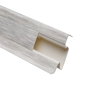 Plinta parchet, cu canal cablu, PVC, Set Prod Mercur, 2500x22,5x52 mm