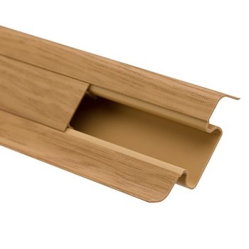 Plinta parchet, cu canal cablu, PVC, stejar ardenes, 2500 x 52 x 22.5 mm
