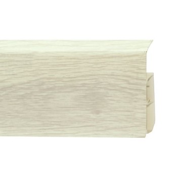 Plinta parchet cu dublu canal cablu PVC, stejar Chestnut, 2200 x 22 x 80 mm