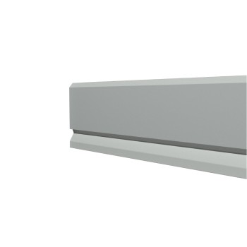 Plinta parchet cu suport led Jad 100, polimer dur, alb, 2200 x 100 x 16 mm