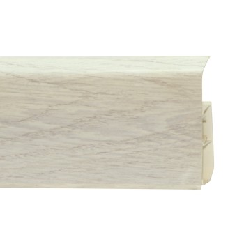 Plinta parchet PVC, stejar Alanso, dublu canal cablu, 2200 x 22 x 80 mm