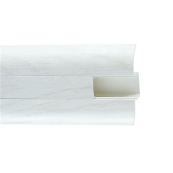 Plinta parchet PVC, stejar Everest, canal cablu, 2500 x 22 x 55 mm