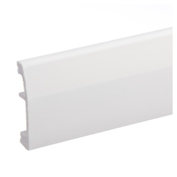 Plinta pardoseala Elegance, polimer dur, alb, 2440 x 14 x 69 mm