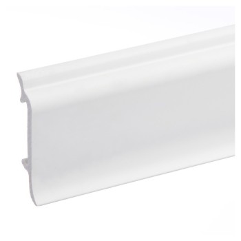 Plinta pardoseala Elegance, polimer dur, alb, 2440 x 19 x 83 mm