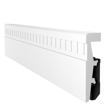 Plinta pardoseala Vega P0813, polimer dur, alb, 80 x 20 x 2400 mm