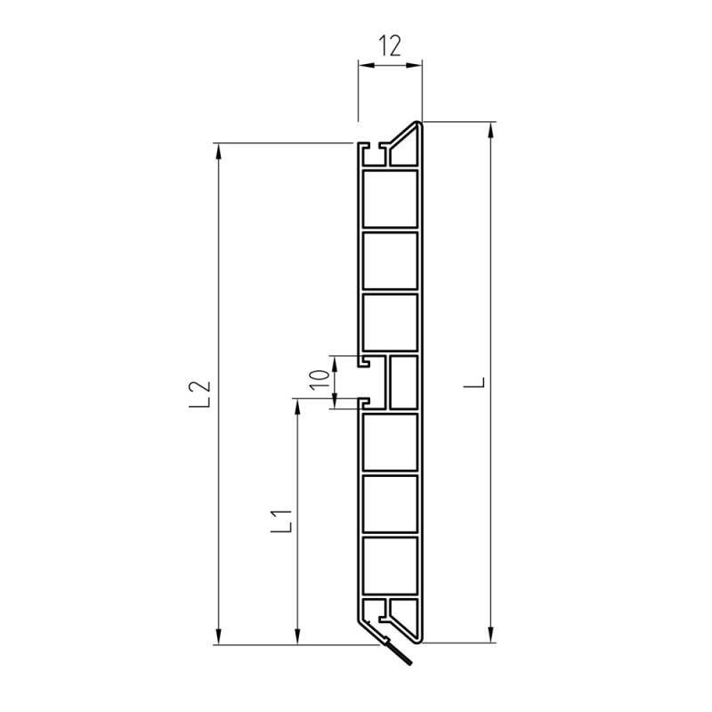 Plinta PVC cu folie aluminiu 120mm