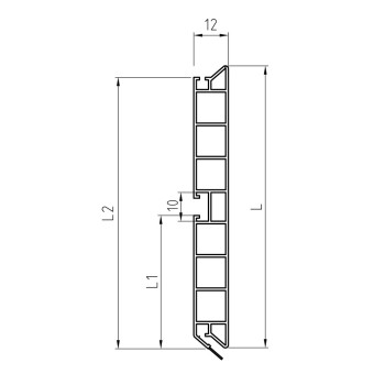 Plinta PVC cu folie de aluminiu H=100 mm
