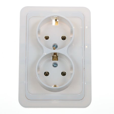 Priza dubla Eco Premium, Comtec, alb Priza dubla Eco Premium, Comtec, alb