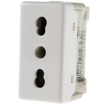 Priza modulara Comtec 2 PIN, italian, alb