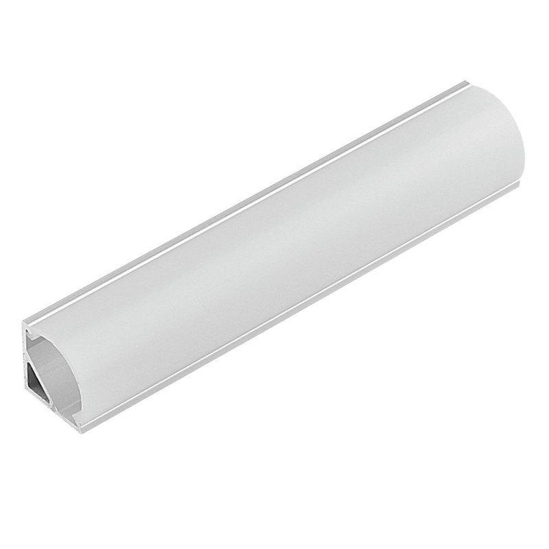 Profil aluminiu LED pentru colt, capac bombat opac, latime 16 mm, 3 m