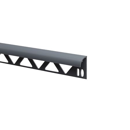 Profil colt exterior pentru faianta Set Prod PVC tare, gri inchis uni 0107, 2,5 m