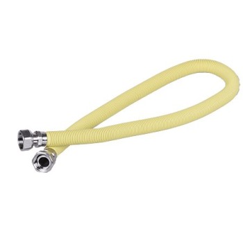 Racord de gaz Italflexigas, FF, inox, galben, flexibil, extensibil, 1/2 inch, 100 – 200 cm