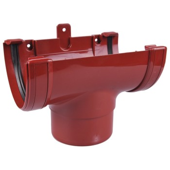 Racord jgheab – burlan, PVC, Regenau, 125/100 mm, rosu RAL 3011