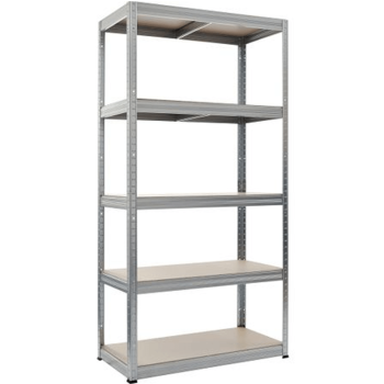 Raft metalic cu 5 polite din MDF, 350 kg, 180 x 90 x 45 cm Raft metalic cu 5 polite din MDF, 350 kg, 180 x 90 x 45 cm