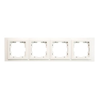 Rama de aparataj Mono Electric Larissa, 4 module, PVC, alb
