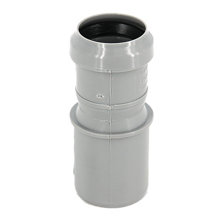 Reductie excentrica Valrom, PP, gri, 40 x 32 mm