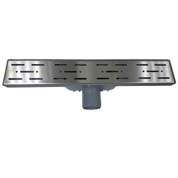 Rigola de dus, cu gratar, metal/PVC, 50 x 7 x 8 cm