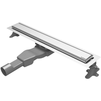 Rigola de dus Flat linear Wirquin, sifon reglabil, gratar inox, 40 cm