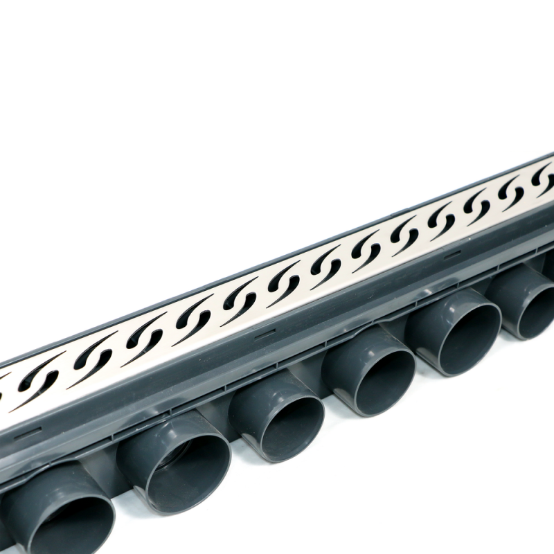 Rigola de dus italian Wirquin Venisio, cu gratar, inox, ø 50, 80 cm