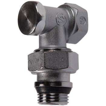 Robinet retur de colt Giacomini, metal, argintiu, diametru 1/2