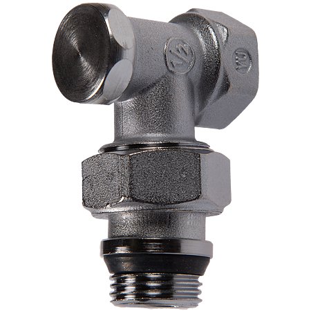 Robinet retur de colt Giacomini, metal, argintiu, diametru 1/2