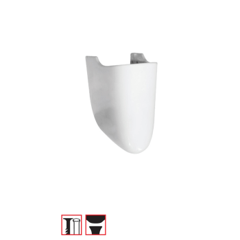 Semipiedestal Fayans Uno, ceramica, alb