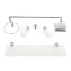 Set accesorii baie Joelle Wirquin, sticla si zamac, 7 piese