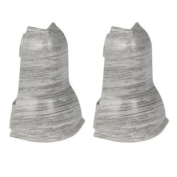 Set colt exterior plinta parchet Korner Perfecta 62, stejar Calisto 221, PVC, 62 x 23 mm, 2 bucati/set