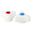 Set stea manevra triunghi/stea, plastic, alb, 5.2 x 1.8 x 1.4 cm