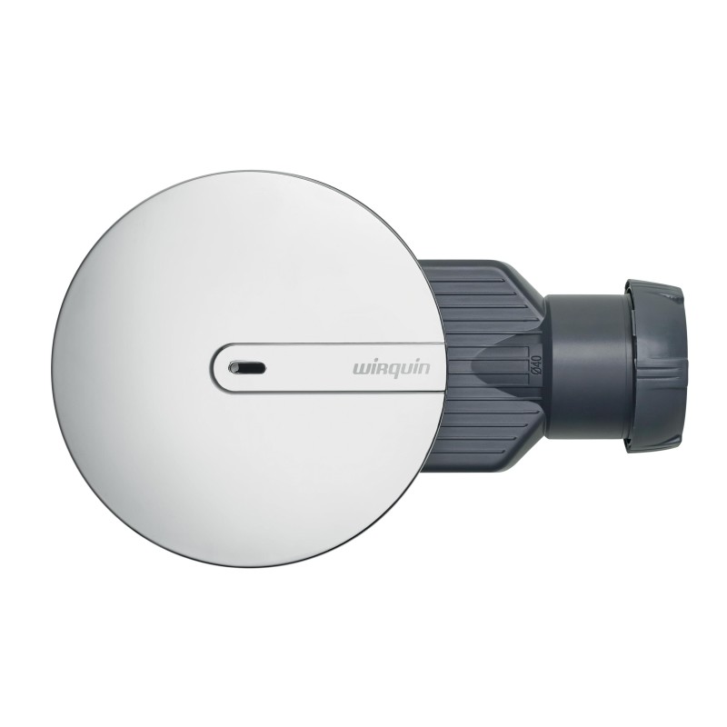 Sifon cadita dus Wirquin Slim Plus D90 H40, rigid, cu membrana de silicon antimiros, ventil crom lucios, Ø40 mm