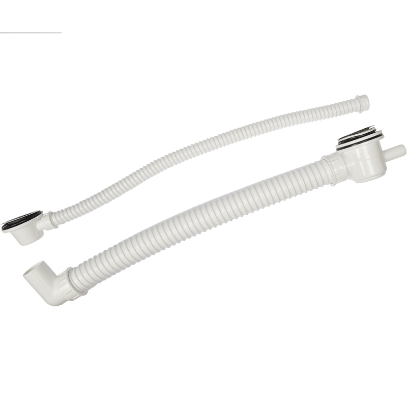 Sifon flexibil Tehnoexport, pentru lavoar, PVC, alb, 6 x 50 cm