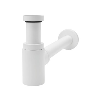 Sifon lavoar Wirquin Lineis Mini, rigid, fara ventil, alama, alb, debit 40l/min, Ø 1''1/4 x 32mm