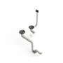 Sifon pentru 2 cuve mic Doruq, 4 cm x 2 toli