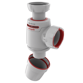 Sifon pentru bucatarie cu antivid Wirquin Neo, polipropilena, alb, 40 mm