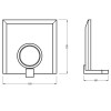 Spot LED patrat Pegaz, 2W, sticla, lumina calda, IP22