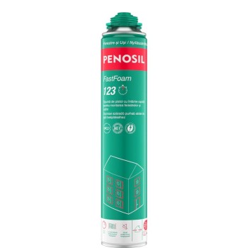 Spuma poliuretanica pentru montaj, aplicare cu pistol, Penosil Fastfoam 123, 870 ml