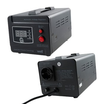 Stabilizator de tensiune cu releu, putere 500VA/300W, tensiune intrare 140-260V AC