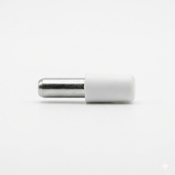 Suport din metal cu manson din plastic pentru polita, alb, 10 bucati