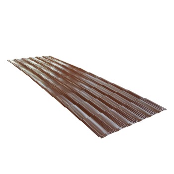 Tigla metalica Durako Riva, maro RAL 8017, lucios, grosime 0,50 mm, 0,395 x 1,180 m