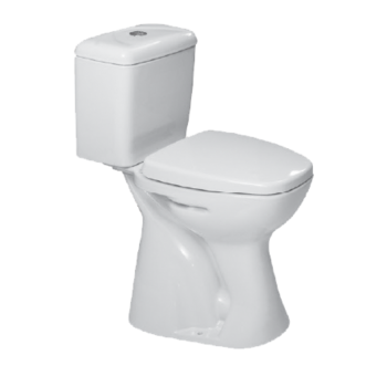 Vas WC duobloc Turkuaz CeraStyle, ceramica, evacuare verticala, alb