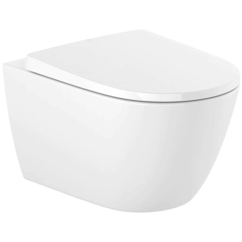 Vas WC suspendat Roca Rimless Ona, evacuare orizontala