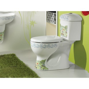 Vas WC Turkuaz Menuet, ceramica, evacuare verticala, alb
