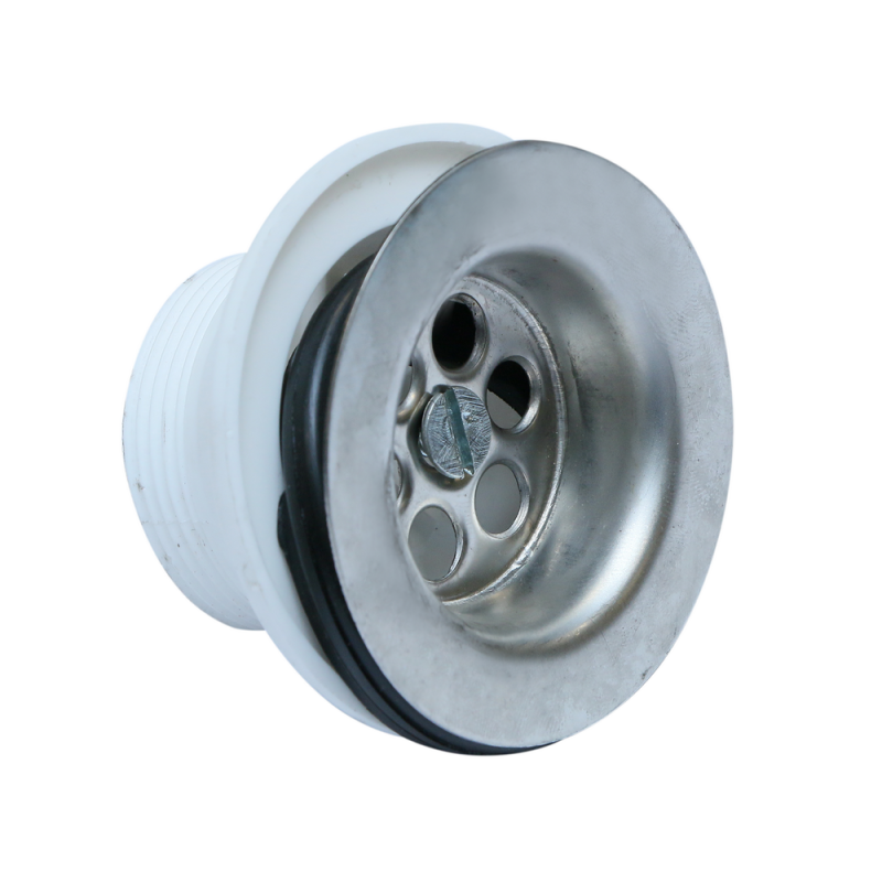 Ventil lavoar Evosanitary, plastic + inox, argintiu + alb, 1/2 toli