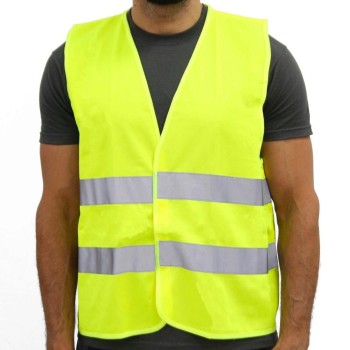 Vesta reflectorizanta, poliester, galben-neon, marimea 3 XL