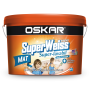 Vopsea Super-Lavabila de interior Oskar SuperWeiss, anti-mucegai, alb mat 8.5l