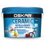 Vopsea ultralavabila Oskar Ceramic satin, interior/exterior, alb, 8,5 L
